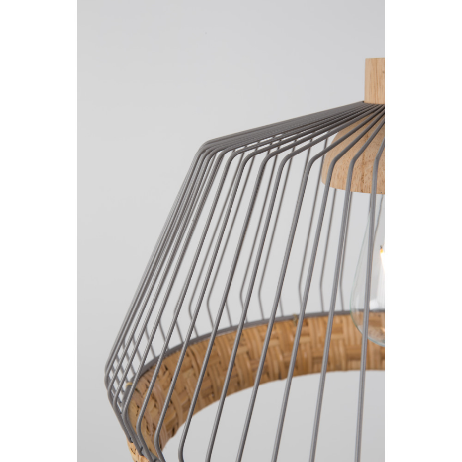 Suspension métal et rotin tressé Wide - Birdy