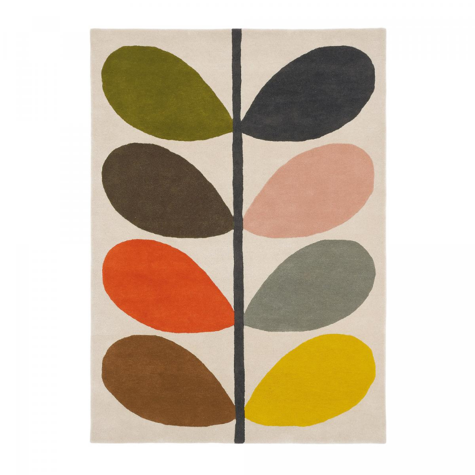 Tapis salon et chambre fait à la main en laine motif seventies GIANT