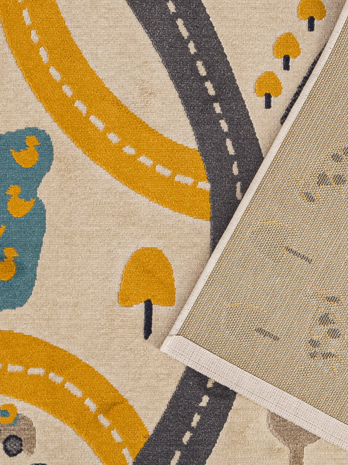 Tapis enfant à poils ras doux CIRCUIT
