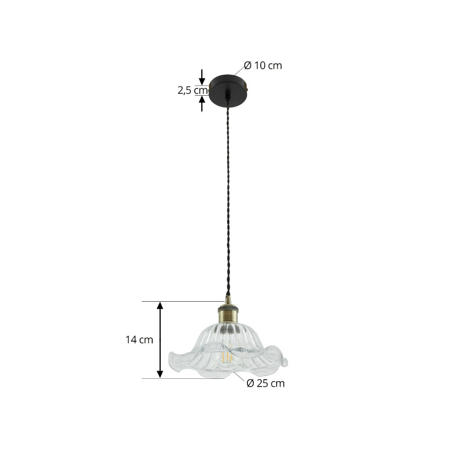 Suspension en verre antique, Ludowika