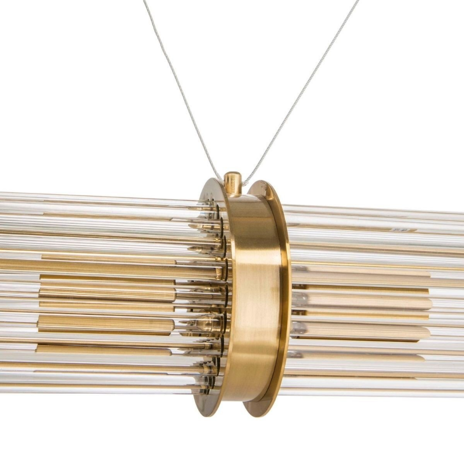 Suspension tube double verre métal laiton