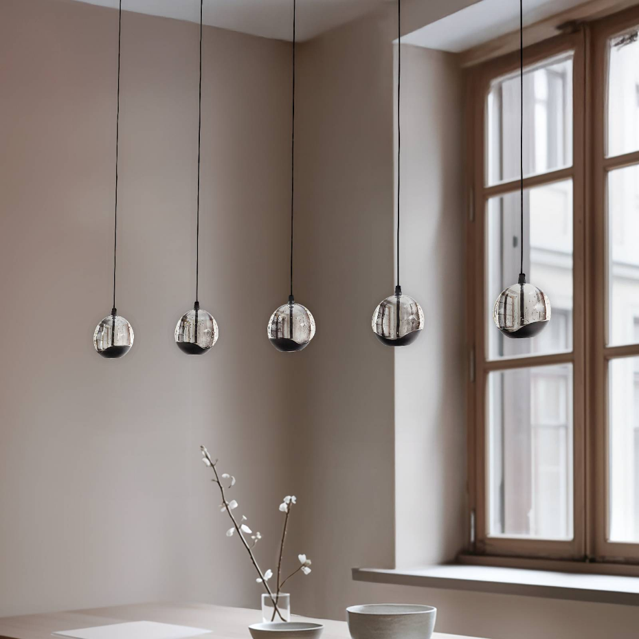 Suspension en verre moderneLED, Hayley