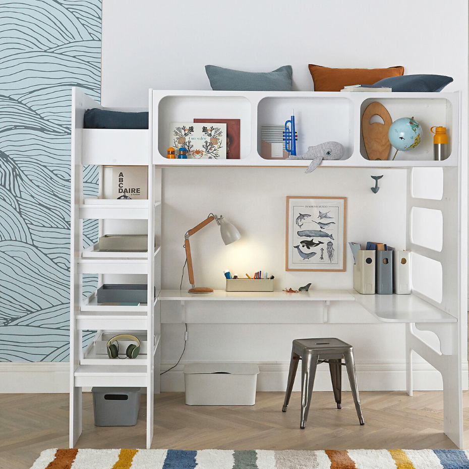 Tapis enfant rayé en coton bio, Strat
