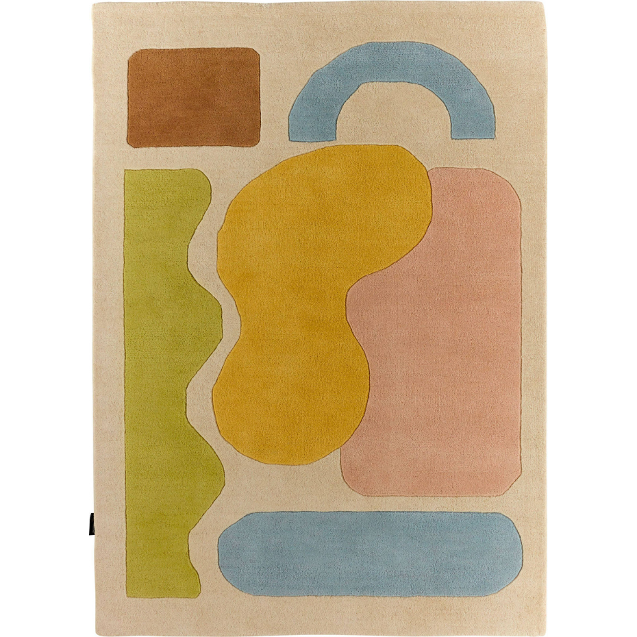 Tapis fait main en laine et coton Pantone