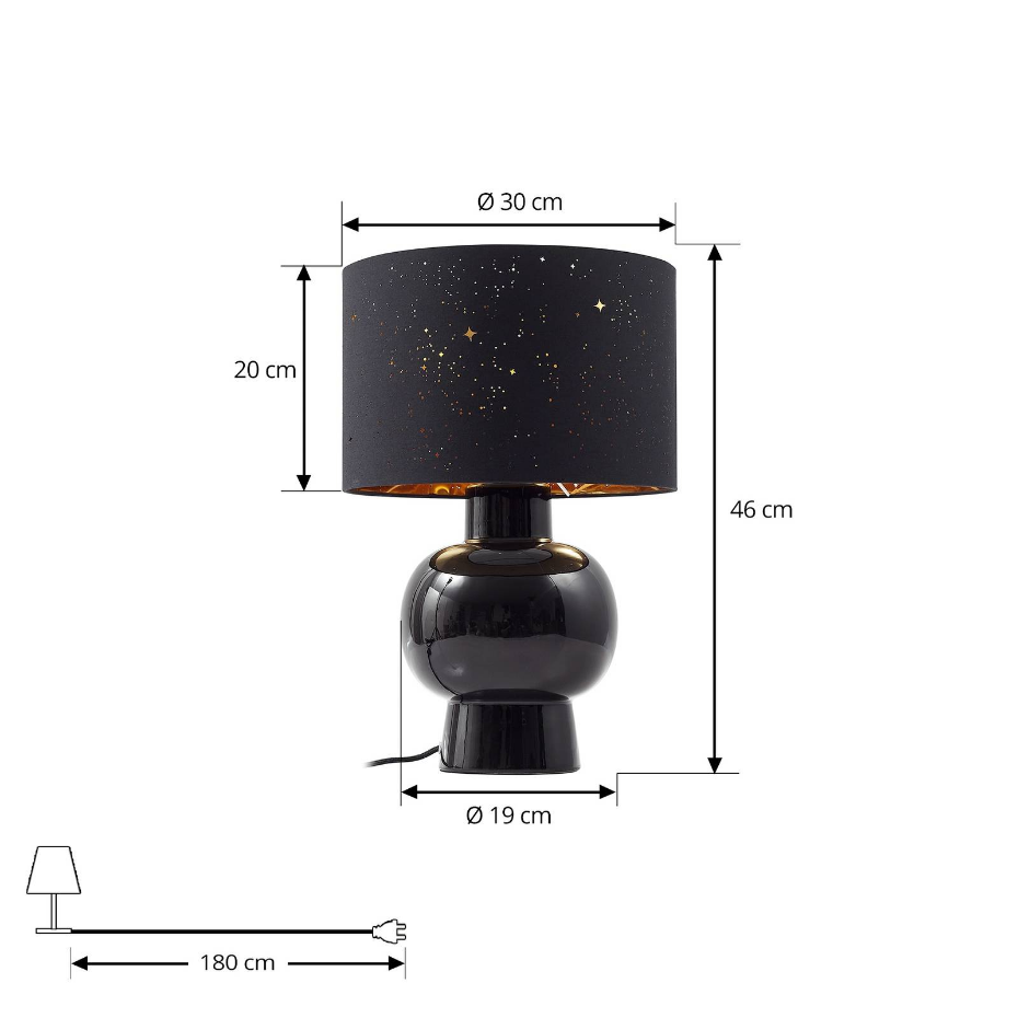 Lampe à poser en textile scandinave, Arved