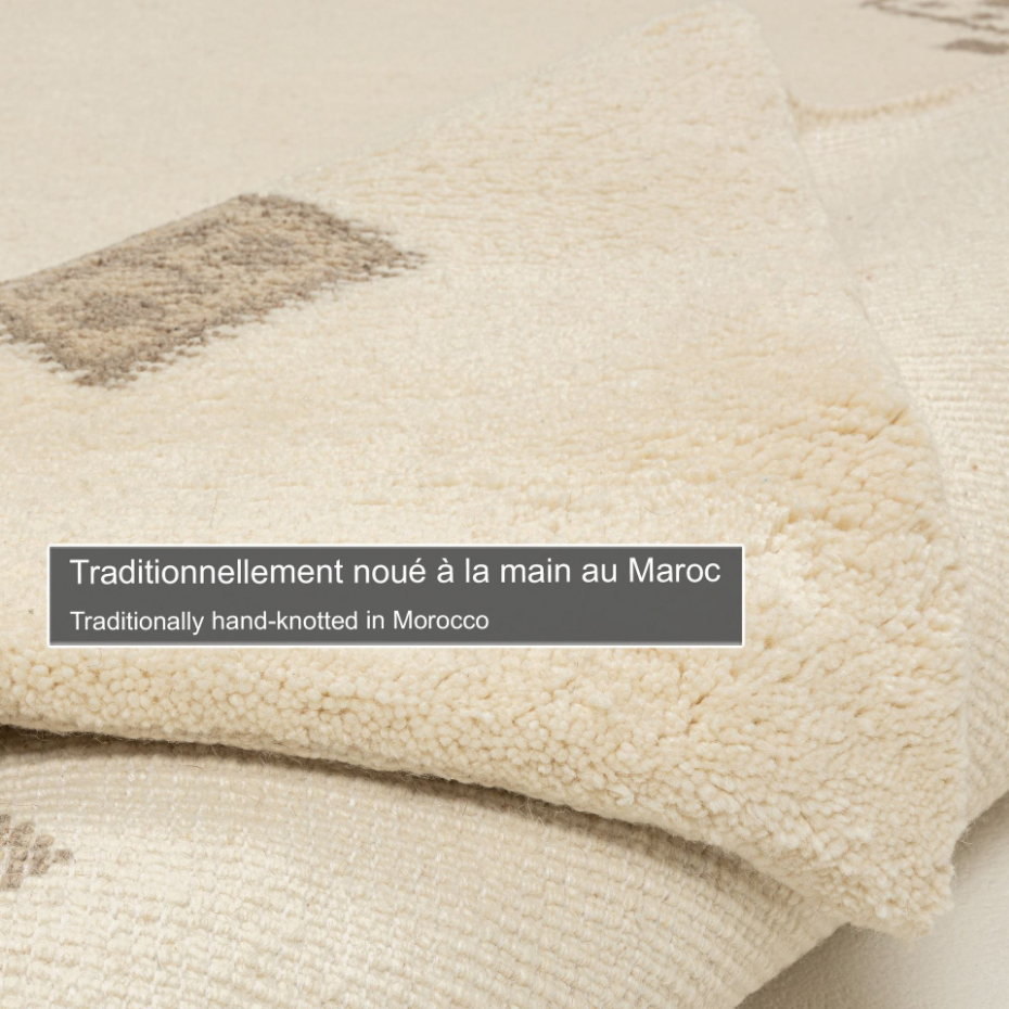 Tapis berbère marocain en laine vierge noué à la main - Taza Royal