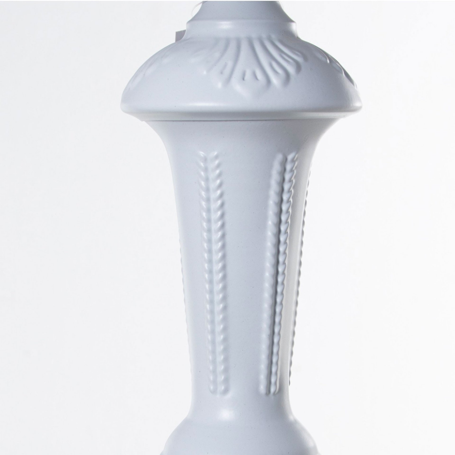 Lampadaire classique blanc métal 38x38x155cm