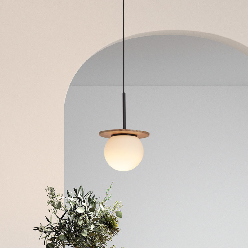 Suspension salle de bain Floc bois naturel IP44