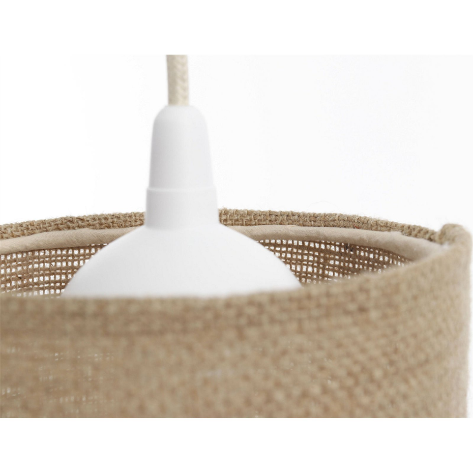 Suspension en lin rond Boho Elegant