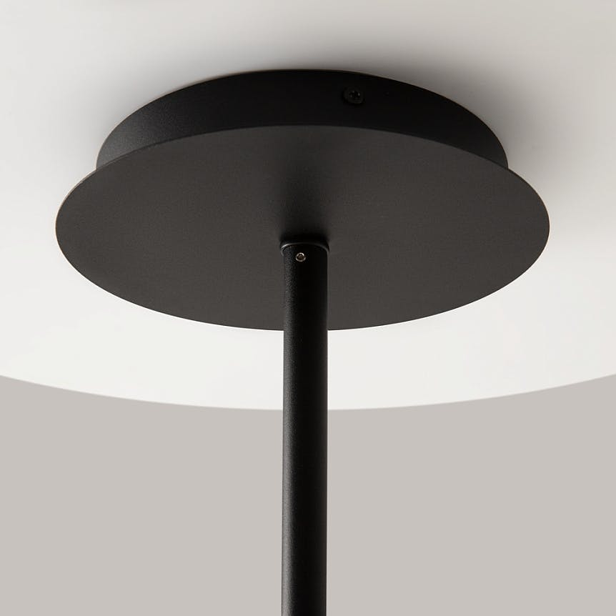 Suspension noire design – abat-jour pliés, 8 lampes LENORE