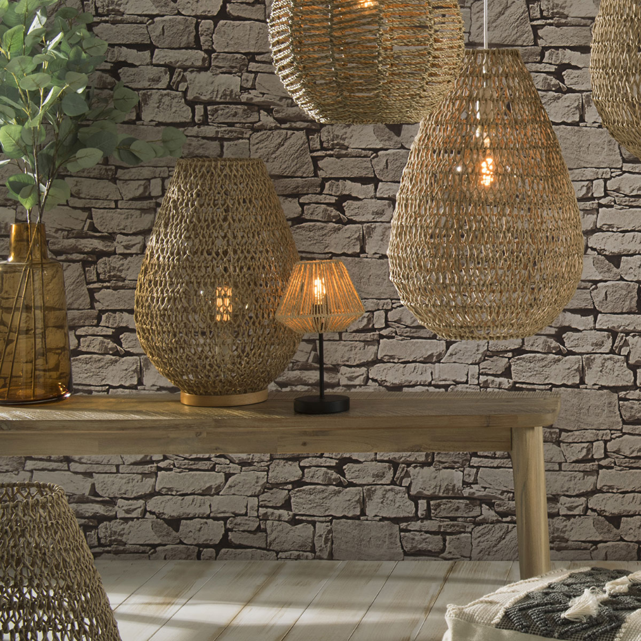 Lampe corde tressée JILY