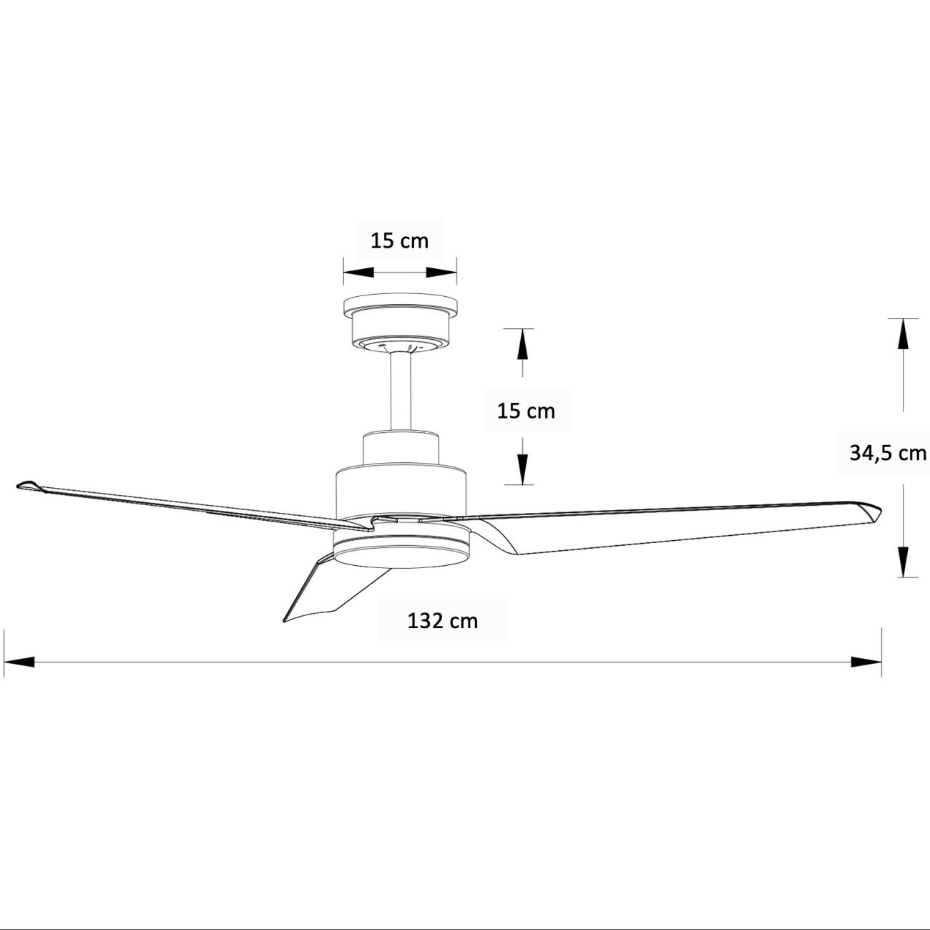 Ventilateur de plafond LED dimmable - ALTAIR