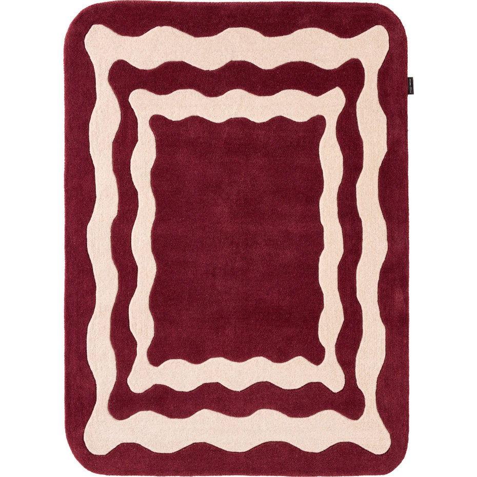 Tapis fait main en laine et coton  d'orage