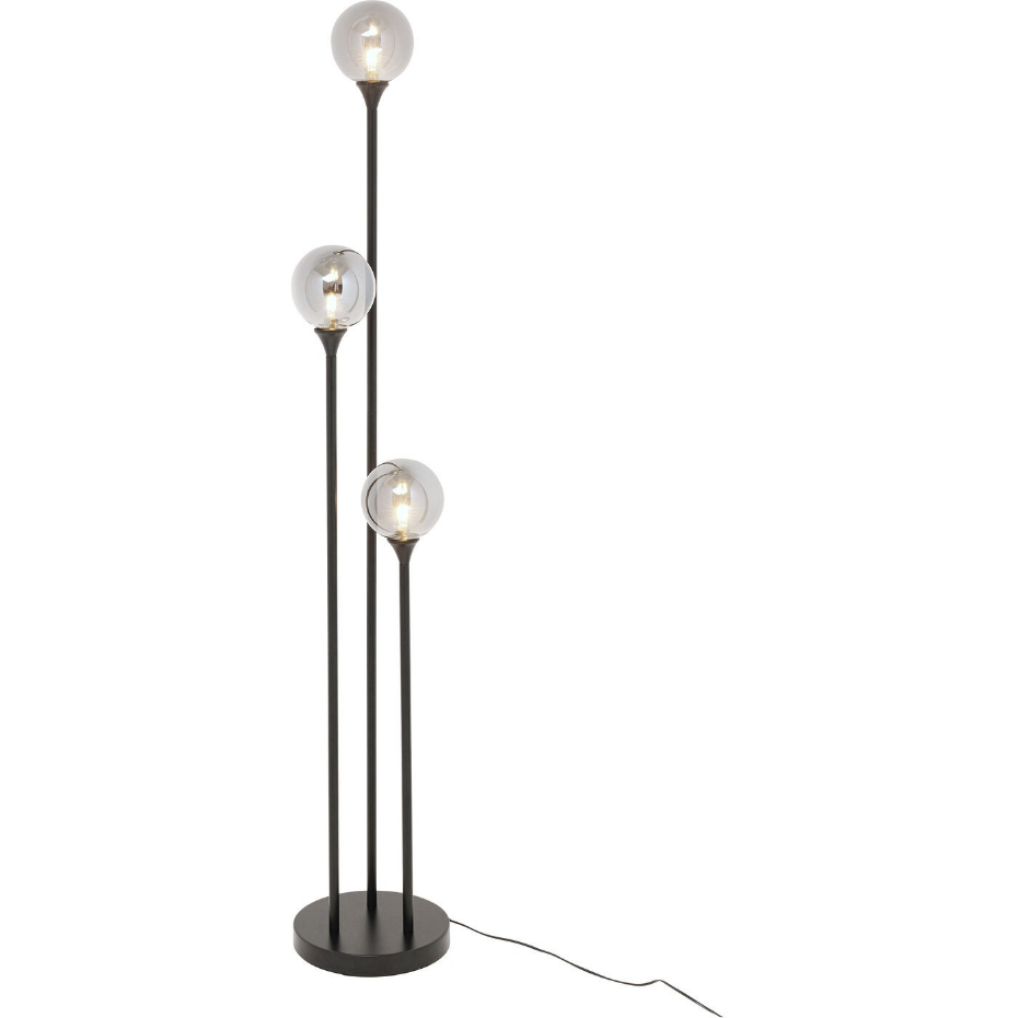 Lampadaire en verre et acier 175cm, AL CAPONE
