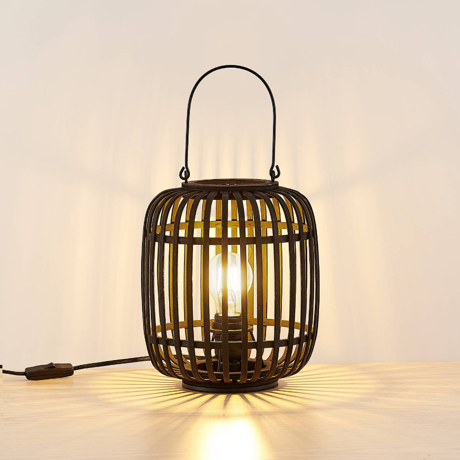 Lampe à poser en bois traditionnelle