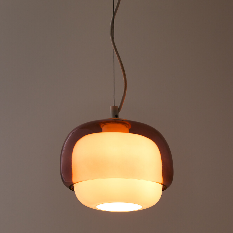Suspension en verre coloré Ø21,5 cm, Kinoko