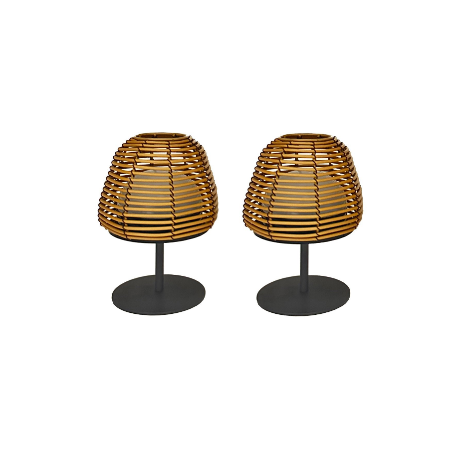 2 Lampe de table TWINS BOHEME H16CM