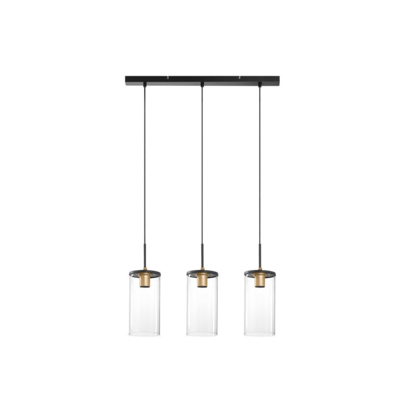 Suspension horizontale 3 descentes en verre TRIO