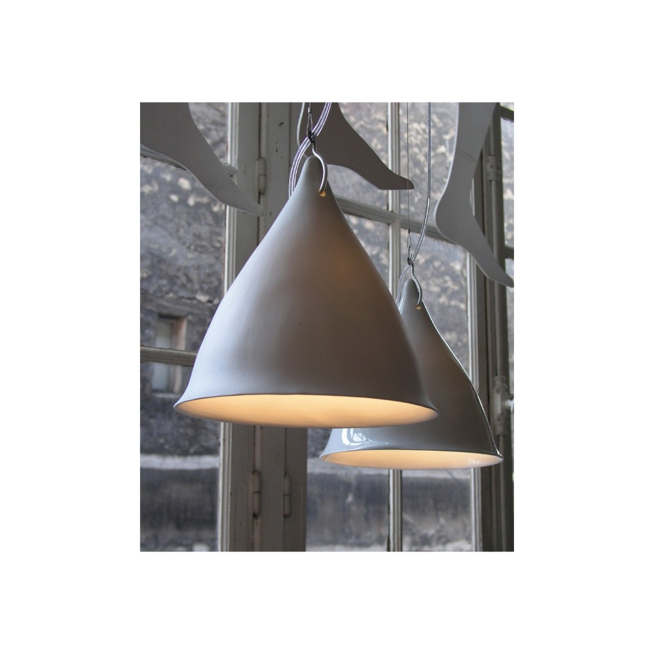 Lampe  suspendue en porcelaine Cornette