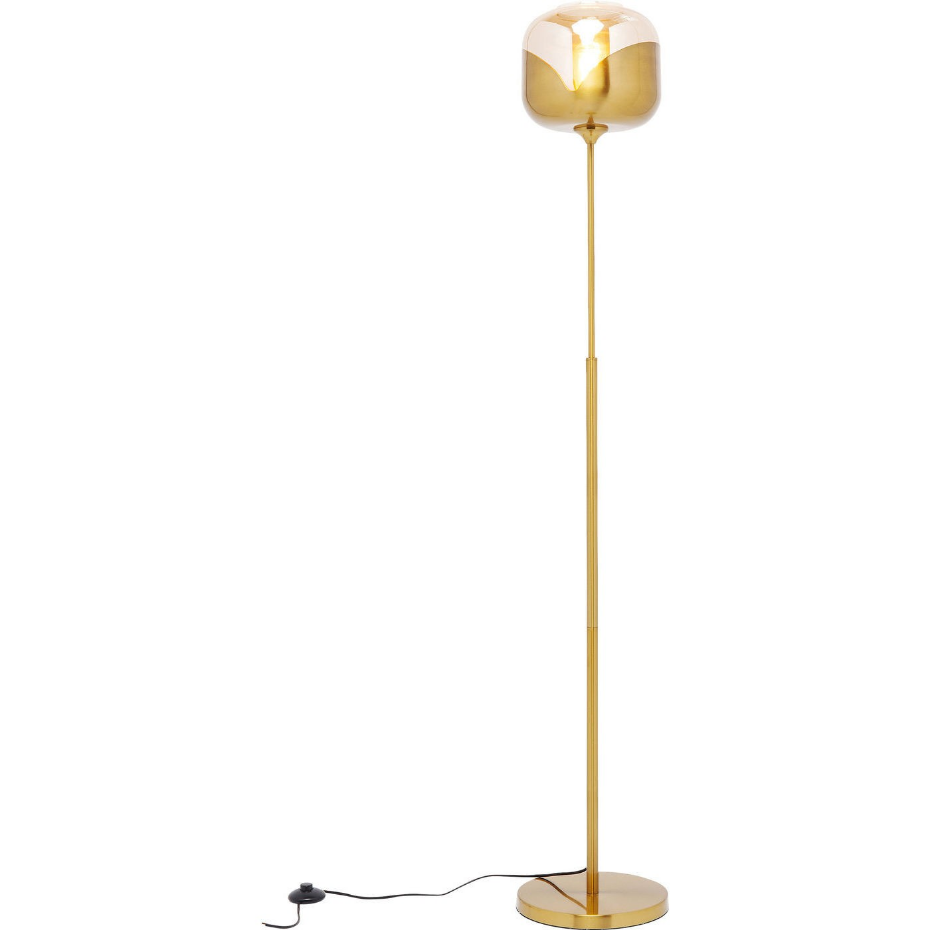 Lampadaire en verre et acier, GOBLET BALL