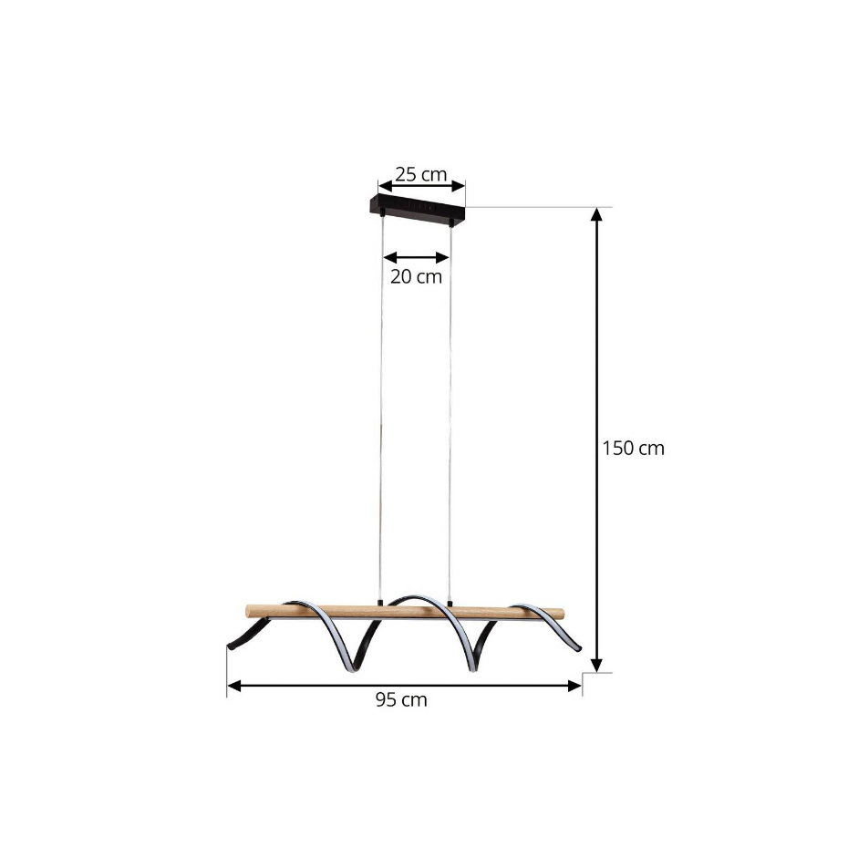 Suspension en aluminium traditionnelLED