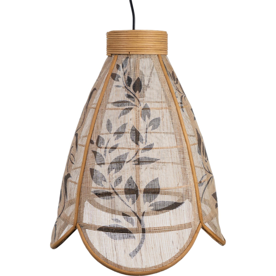 Suspension en bambou et jute forme organique