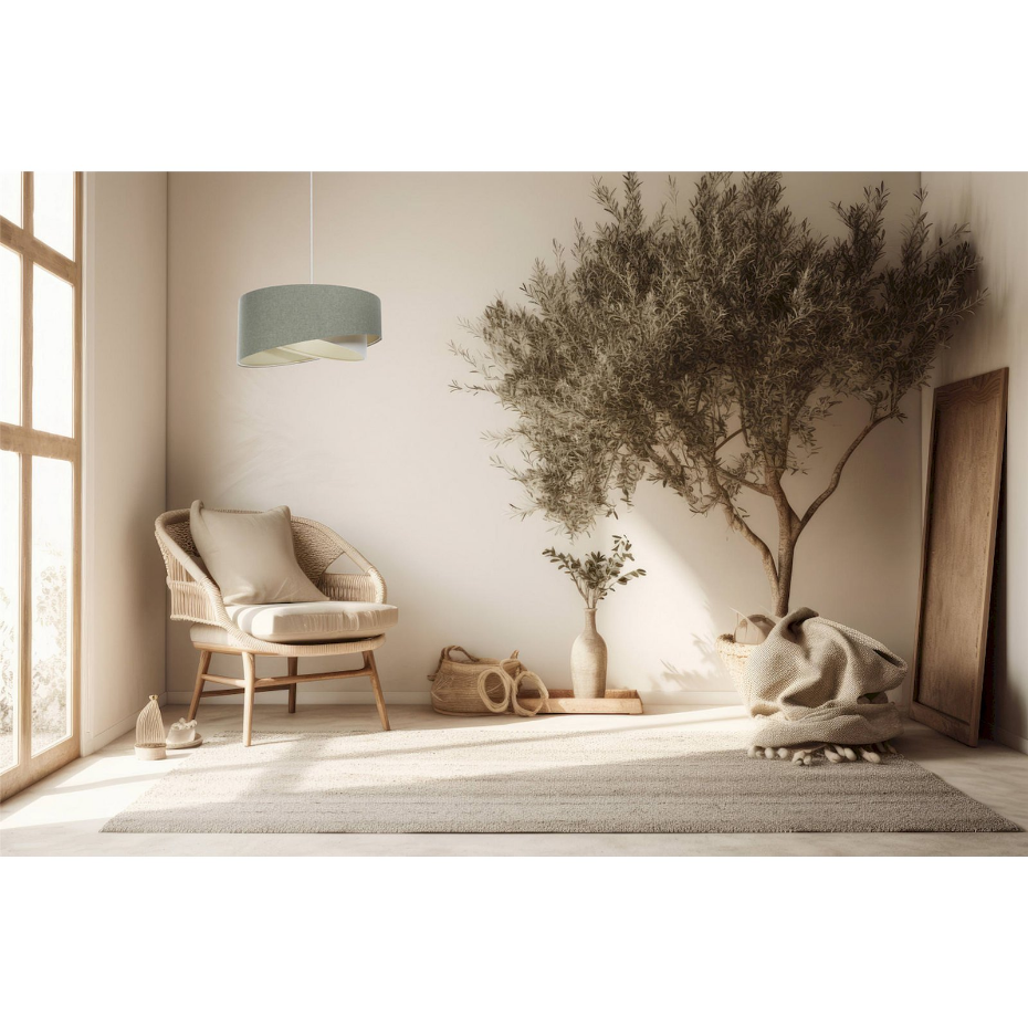 Suspension en lin rond Boho
