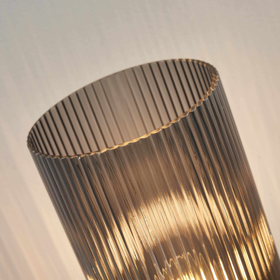 Lampe à poser verre design fumé - LIANTHA