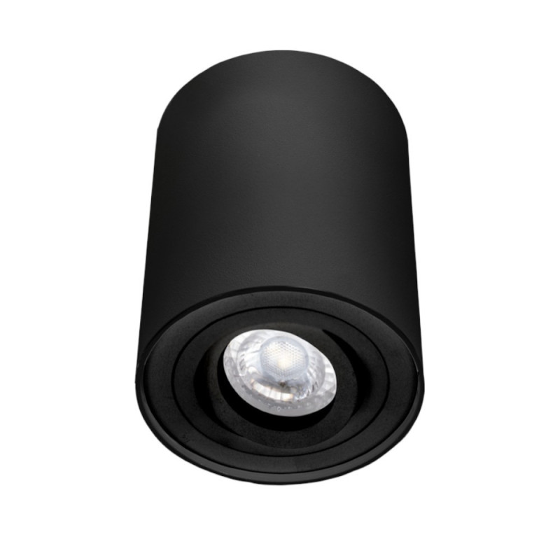 Spot Cylindrique Noir Orientable Essence