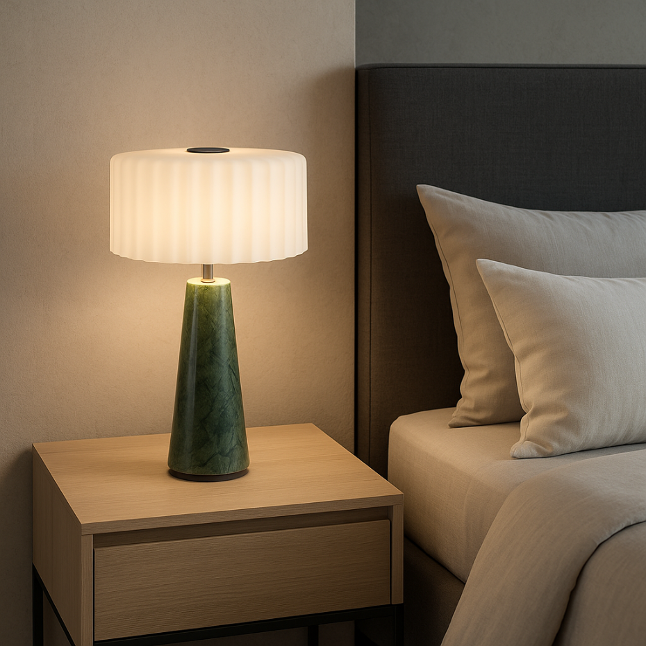 Lampe de table sans fil béton BLOK H30CM