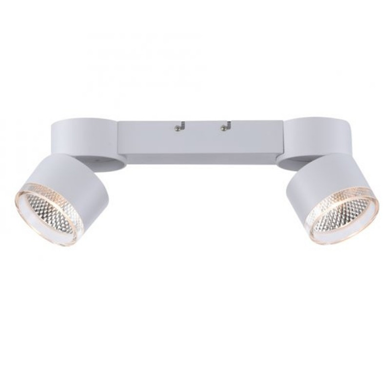 Rampe 2 Spots Nola Blanc Led Puissant Et Dimmable