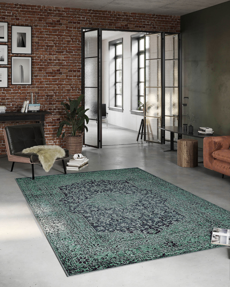 Tapis plat vintage motif classique ,  2nd Avenue