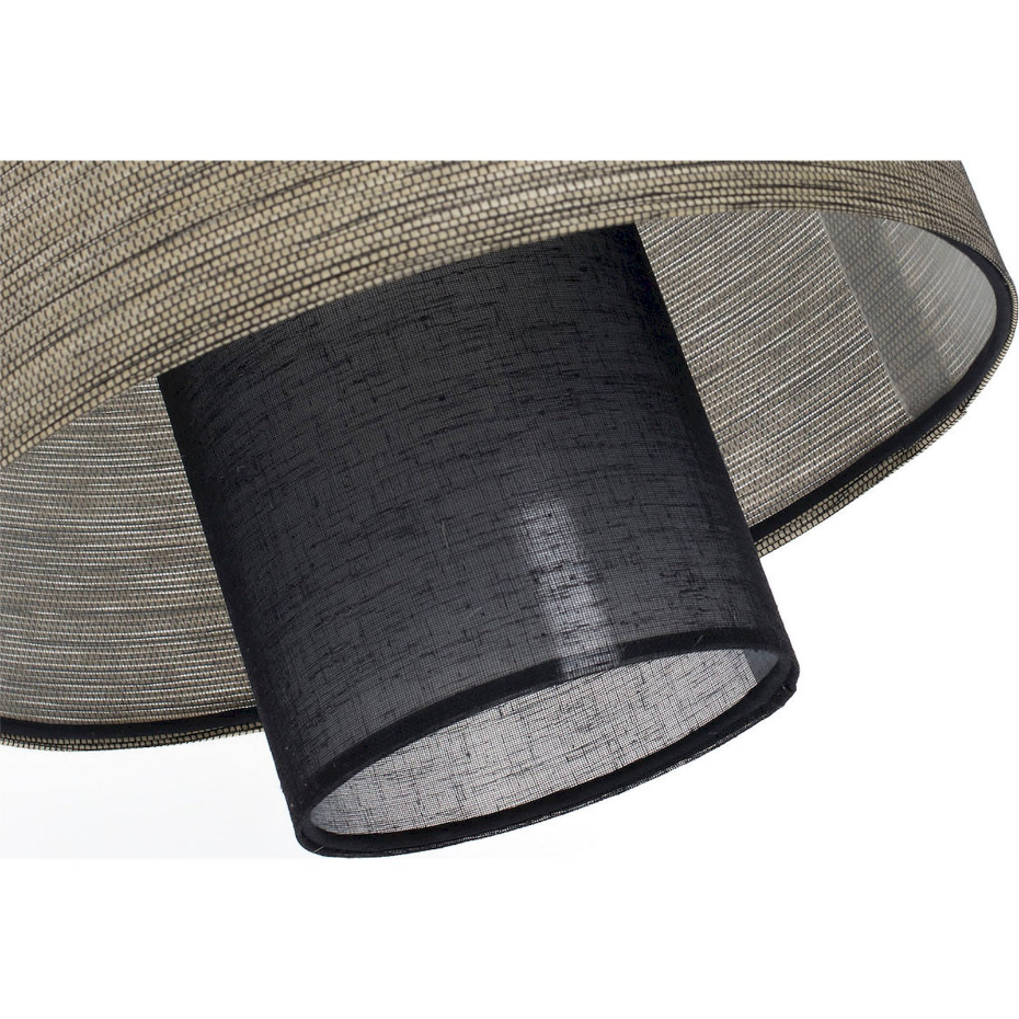Suspension ronde en jute et lin Twin Light