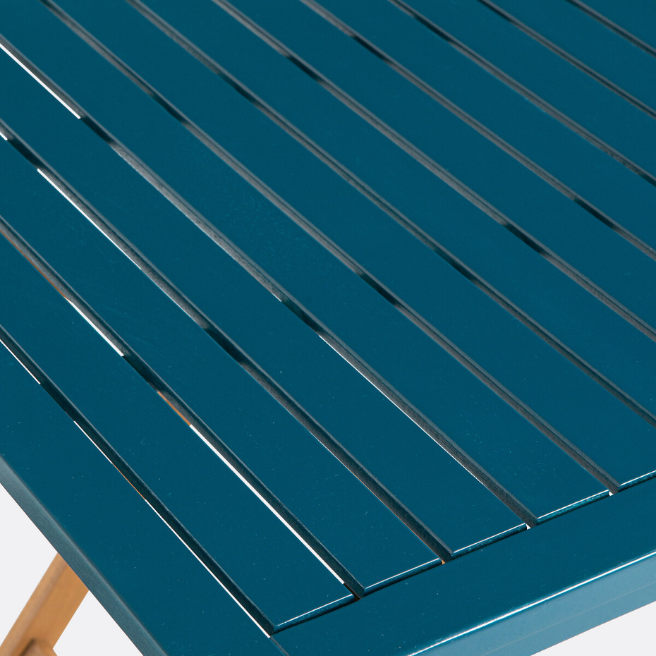 Ensemble de jardin pliable, 3 pièces, en acacia, DUDENA