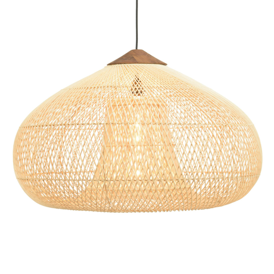 Suspension entonnoir en rotin 80cm FOLELLI