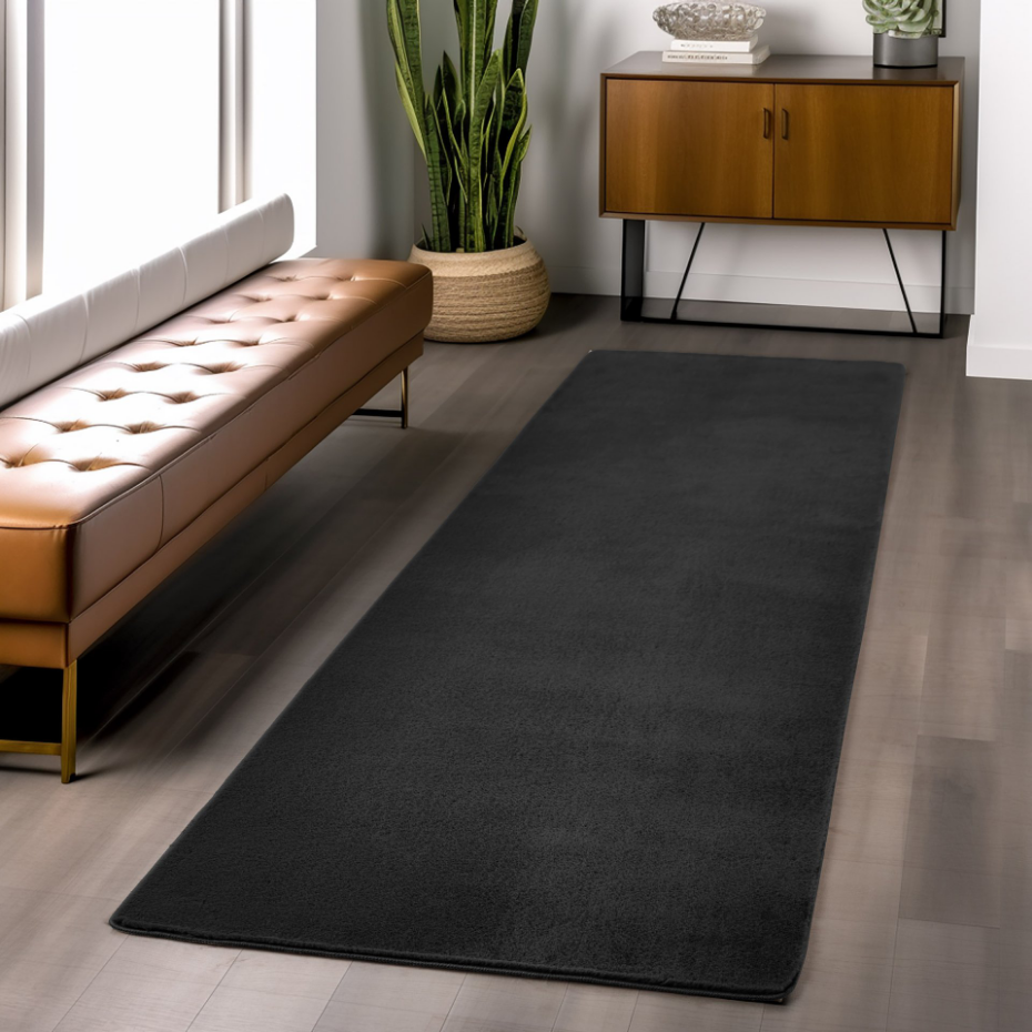 Tapis de salon uni doux ALBA