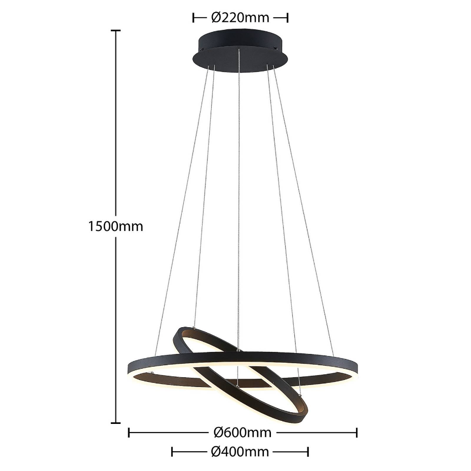 Suspension en métal moderneLED, Albiona