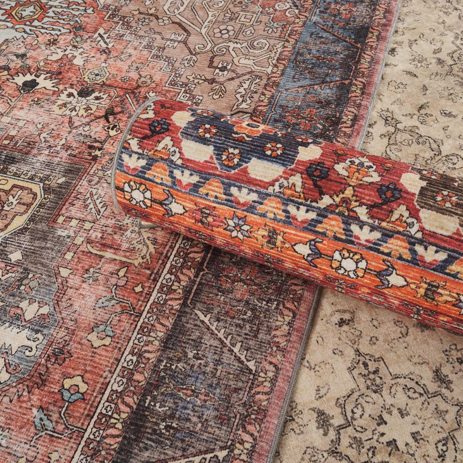 Tapis d'orient kilim authentique, structure tissée, LYN11 VINTAGE B élégant