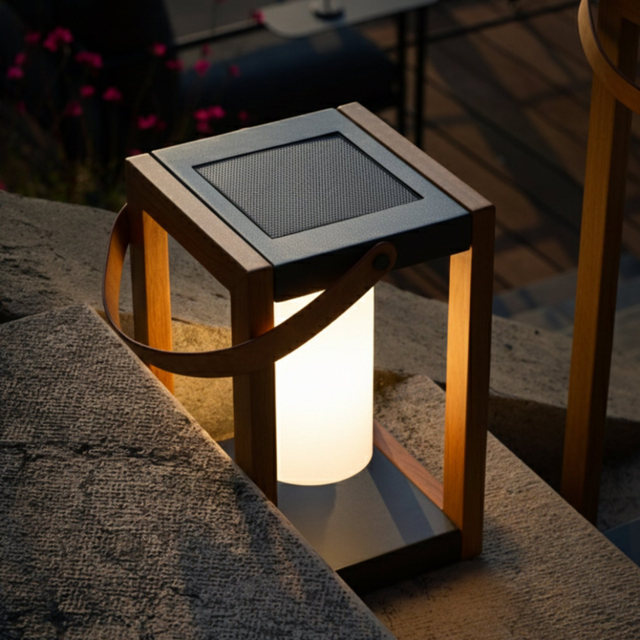 Lanterne solaire et rechargeable SERAPHINA H32cm
