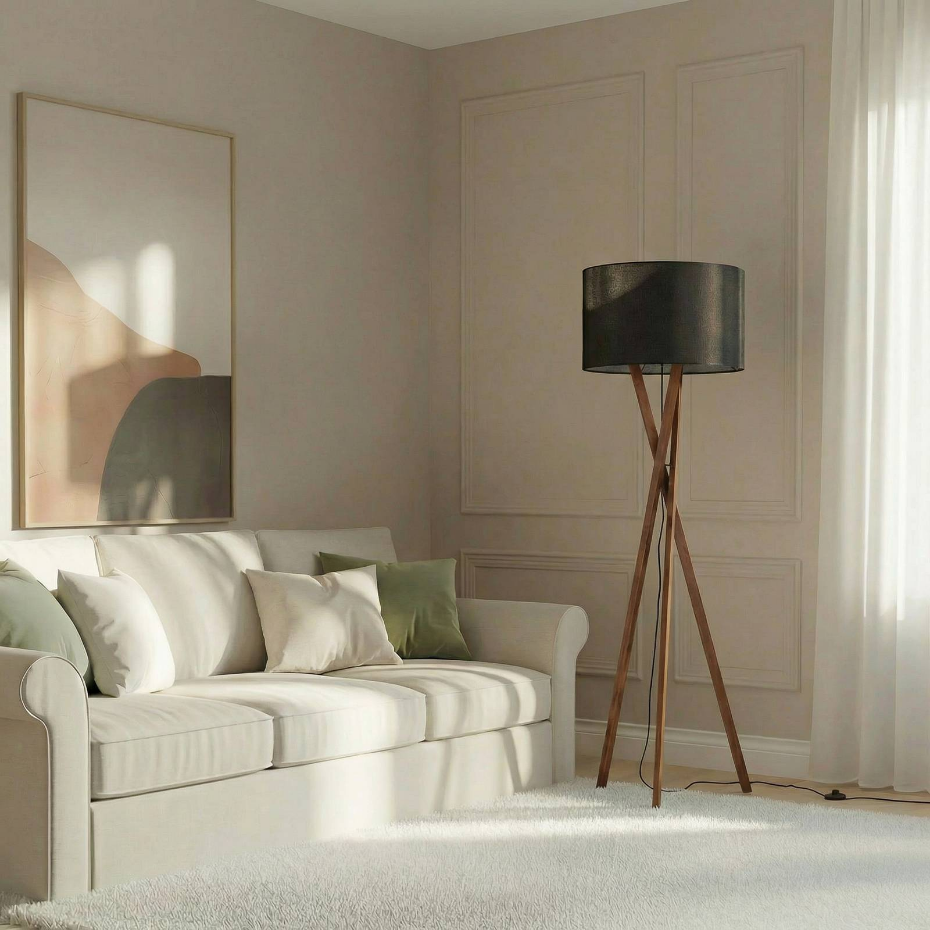 Lampadaire en textile scandinave, Auriane
