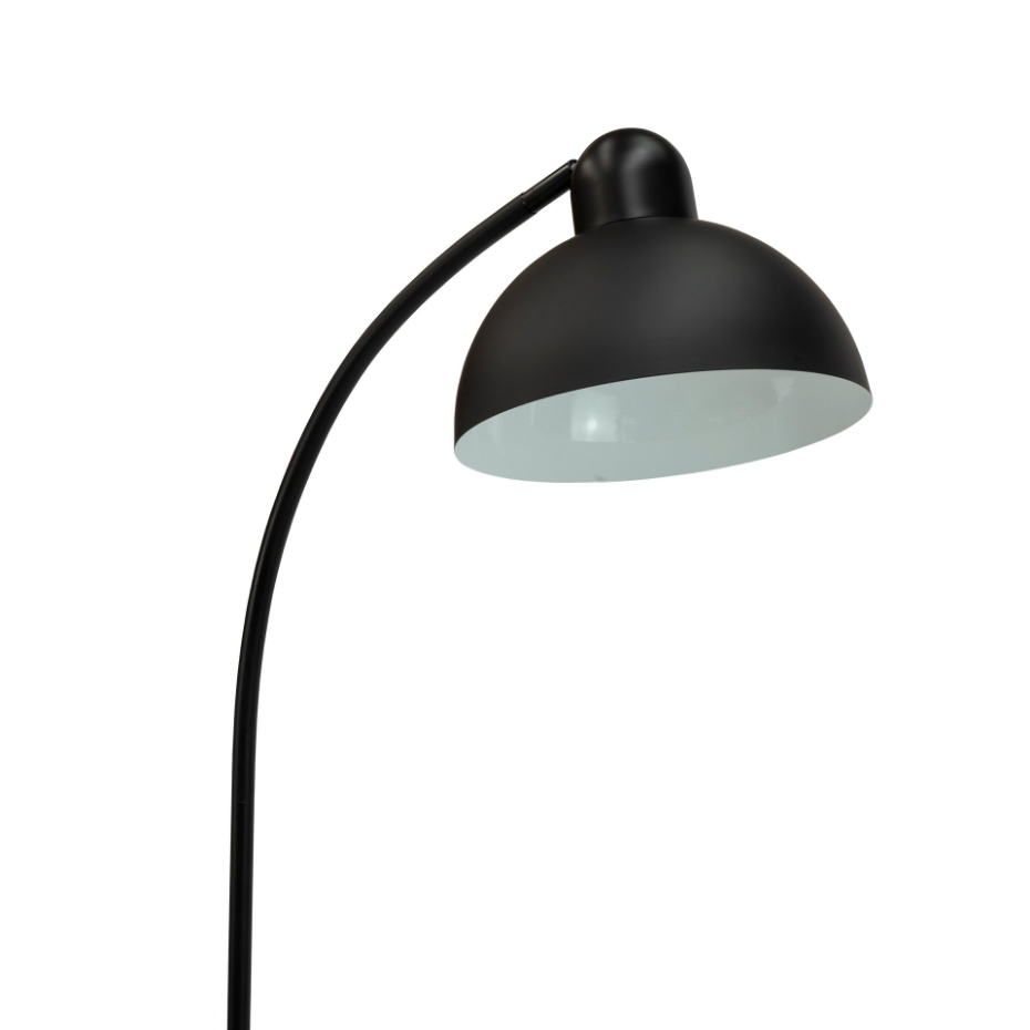 Lampadaire noir à base plate ERIC