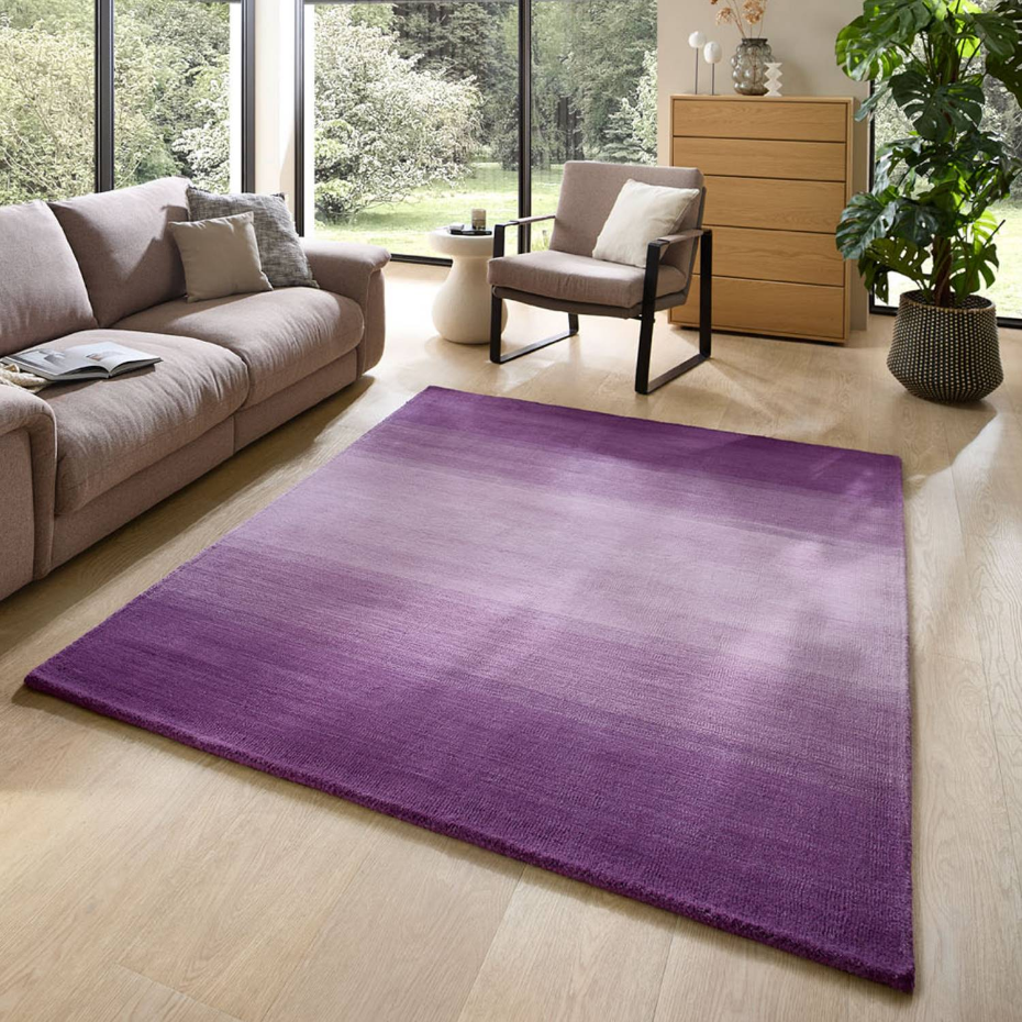 Tapis tissé main en couleurs vives et dégradé - Wool comfort