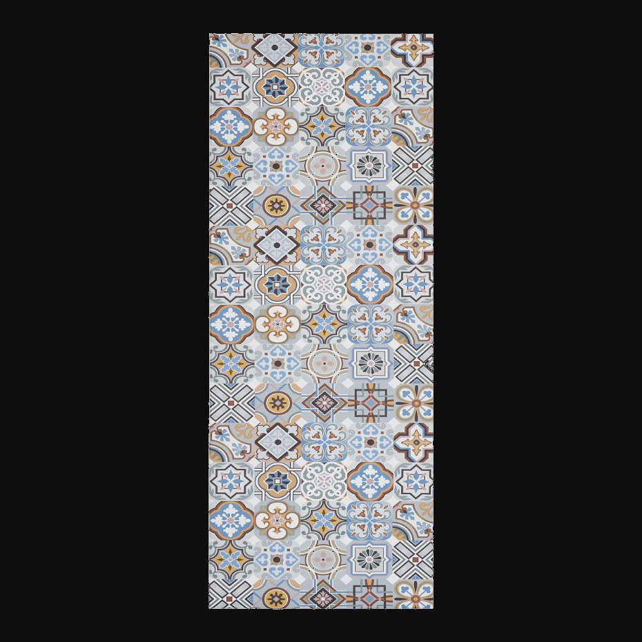 Tapis de cuisine en PVC motif géométrique PKIT