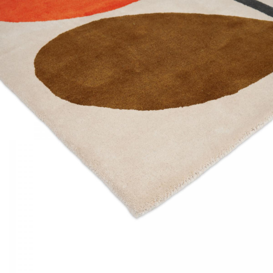 Tapis salon et chambre fait à la main en laine motif seventies GIANT