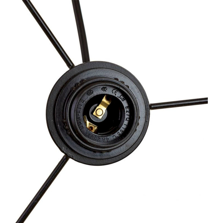 Suspension ronde en rotin et métal style bohème
