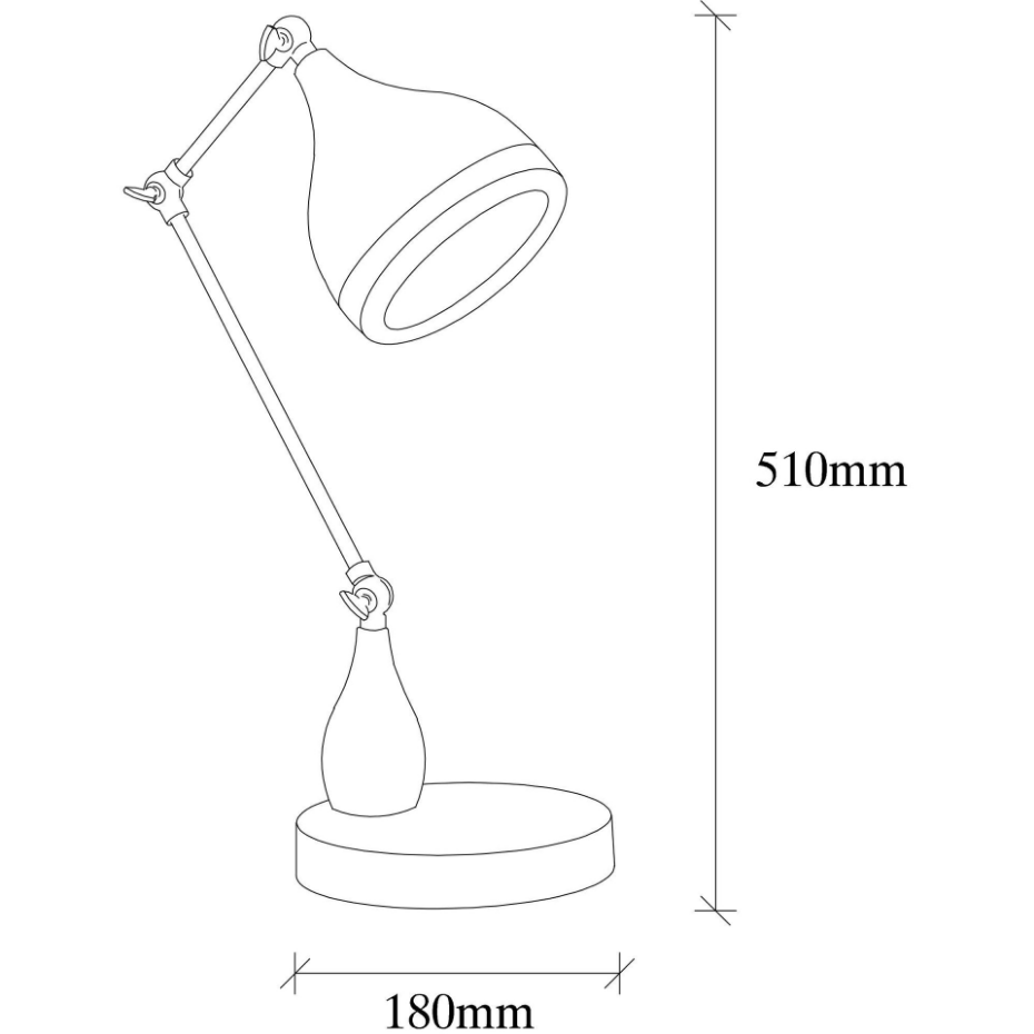 Lampe articulée design noir & cuivre, style moderne chic SILE