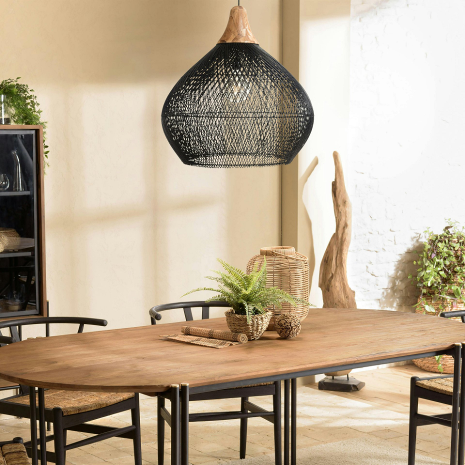 Suspension boule en rotin 68 cm FOLELLI