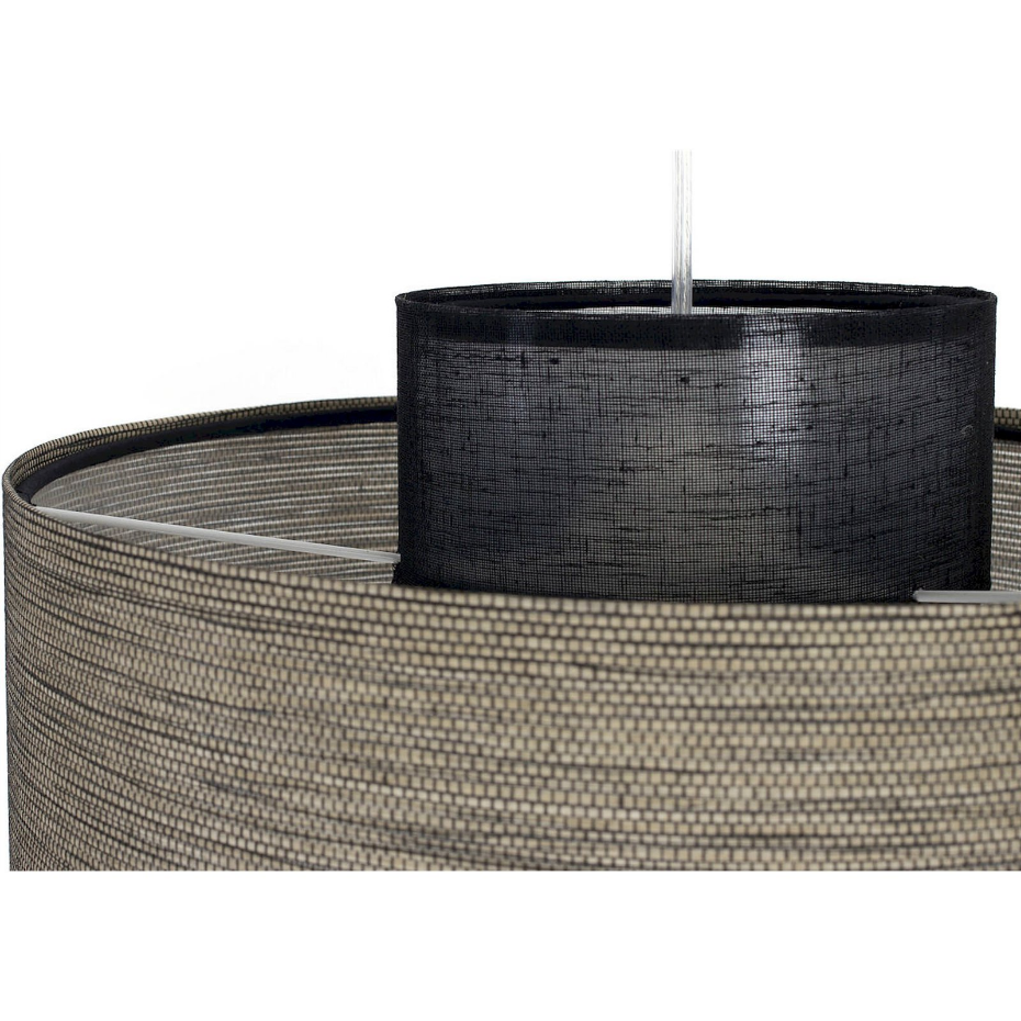 Suspension ronde en jute et lin Twin Light