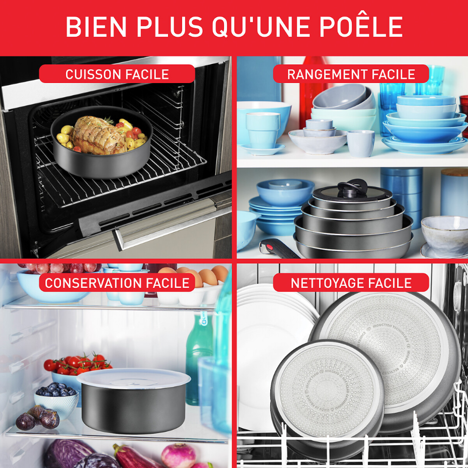 Batterie de cuisine 10 pièces Ingénio Daily Chef