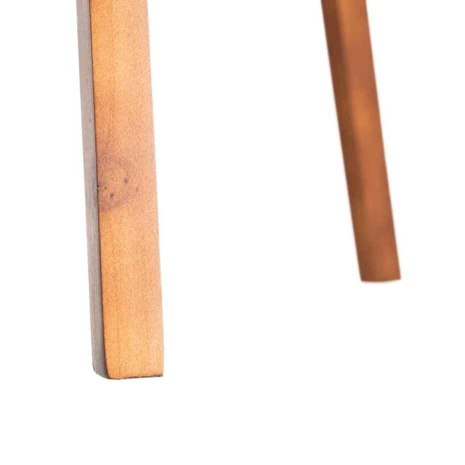 Lampadaire bois et abat-jour beige avec étagère 50x50x151cm